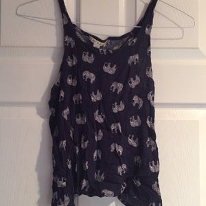 Francesca’s Elephant Pattern Crop Tank
